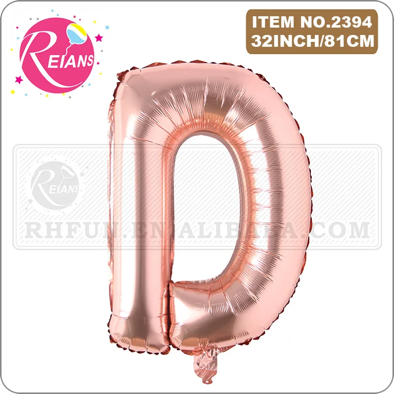 

32inch A-Z 0-9 Rose Gold Foil Helium Letter Balloon inflate Balloons Wedding Children Birthday Party Baby Shower Decor globos
