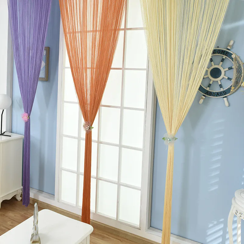 16 цветов шторы-нитки для гостиной шторы-разделители нитки-нитки занавески с