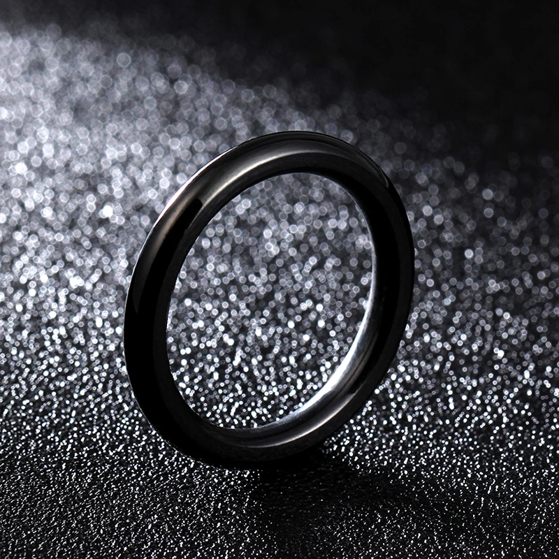 JR208 Black 3mm 3 мм стальное Супертонкое тонкое кольцо из титановой стали мужское и женское кольцо с защитой от царапин кольцо из вольфрамовой стали прямые поставки с фабрики - Цвет основного камня: JR208 Black 3mm