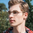 Круглые очки ZENOTTIC мужские с защитой от сисветильник, фотохромные линзы, для коррекции близорукости и дальнозоркости