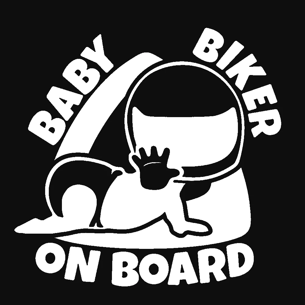 

Personality Car Sticker Baby Biker on Board Carbon Fiber KK Vinyl on Auto Motorcycle Decals Sunscreen Waterproof 15cmX15cm