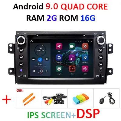 4G+ 64G Android 9,0 2 din Автомобильный мультимедийный dvd-плеер gps для Suzuki SX4 2006 2007 2008 2009 2010 2011 2012 2013 автомобиль радио obd2 dvr - Цвет: 2G 16G IPS DSP