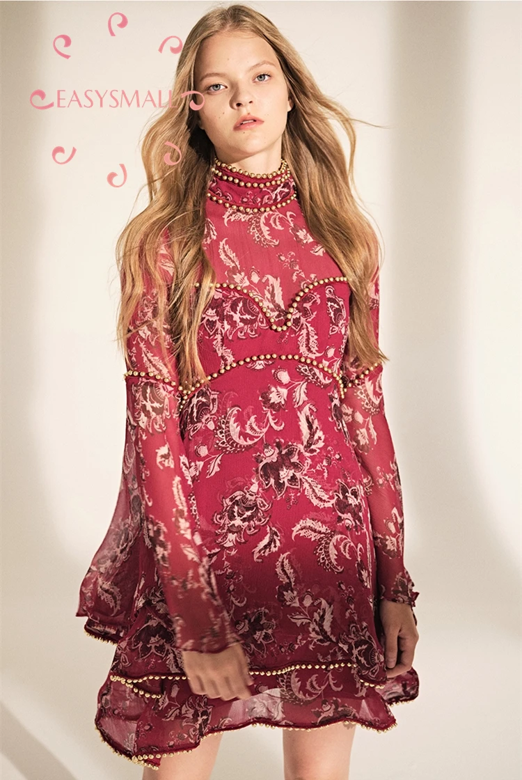 Женское платье с лимонами EASYSMALL красное праздничное размера плюс для