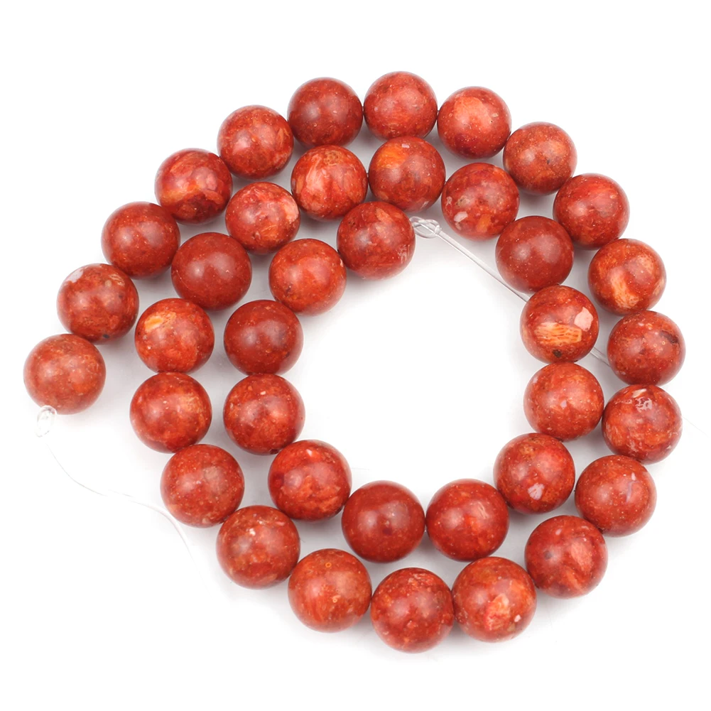 Бусины Из Натурального Красного коралла для изготовления ювелирных изделий