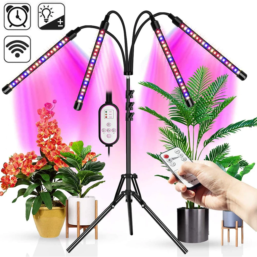저렴한 풀 스펙트럼 파이토램프 DC5V USB LED 실내 식물 꽃 성장 상자 모종, 타이머 데스크탑 클립 식물 램프