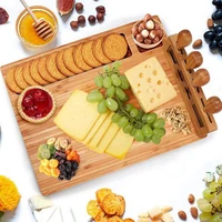 1 set eco friendly removable reusable safe complete cheese knives cutting boards cheese boards kitchenkhaki