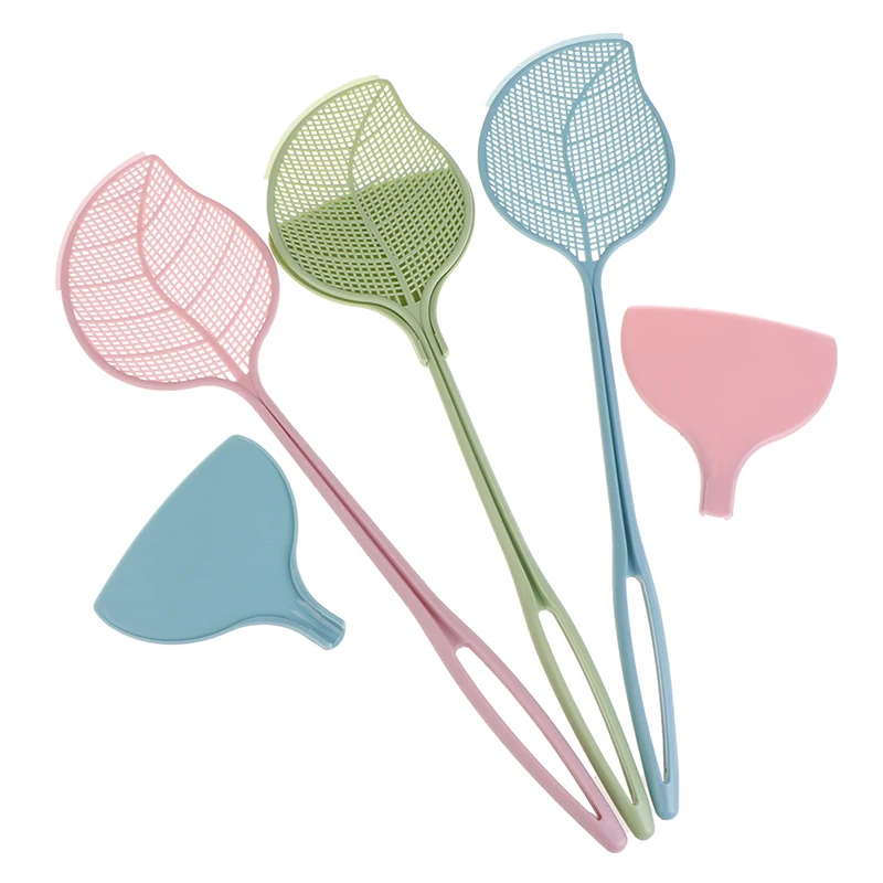 Регулируемый пластмассовый летучая мышь дома с длинной ручкой Flyswatter Flapper убийца