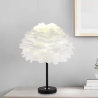 postmodern feather table lamp fashion nordic living room study bedroom bedside lamp home creative decoration led table lamp