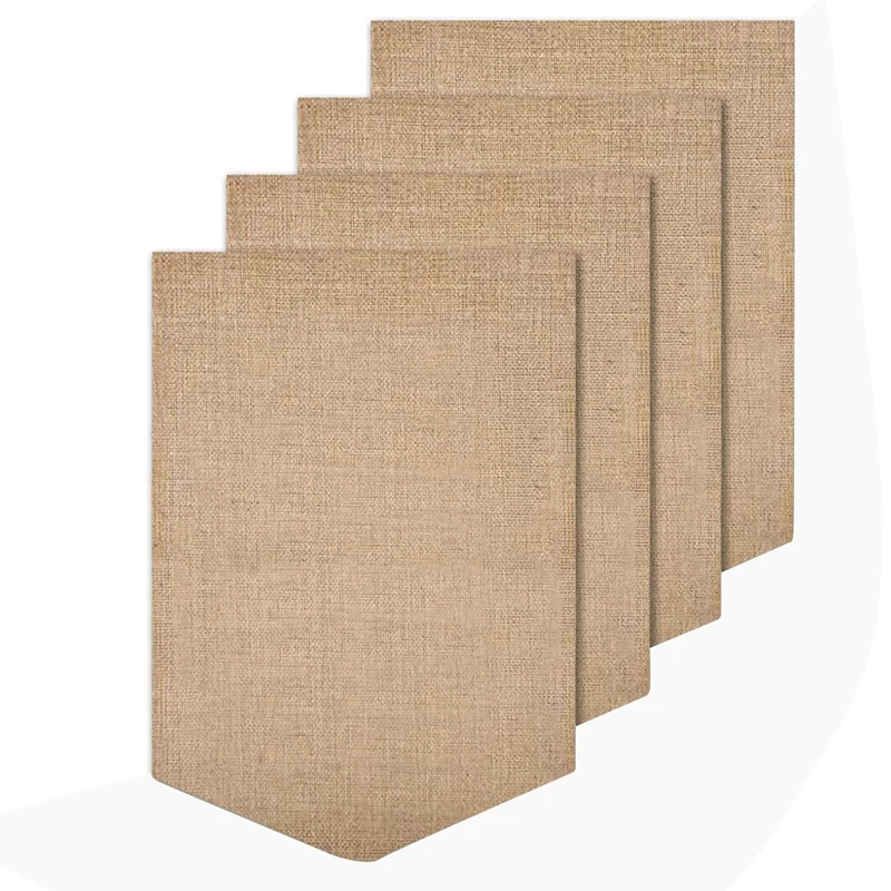 

4 Pack Blank Burlap Garden Flag 12inch x 18inch Personalized Yard Flag Banner for Outdoor Patio Garden Yard Decoration
