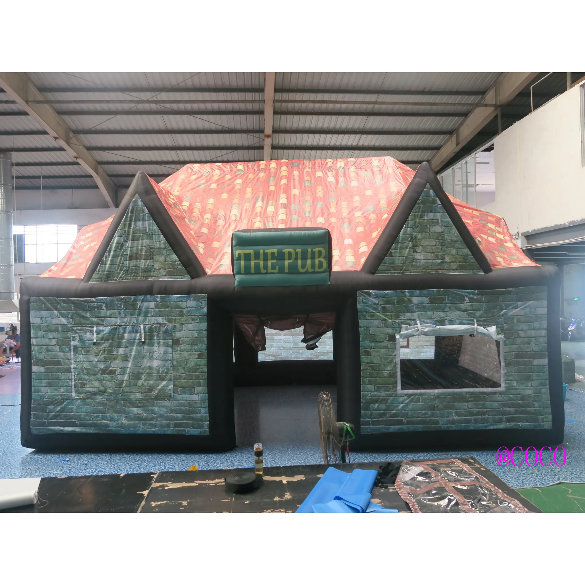 

Бесплатная доставка, 8x5x6 м подвижные надувные Ирландский Паб бар палатка, популярные надувные палатки каюты комнаты, надувные вечерние палатки