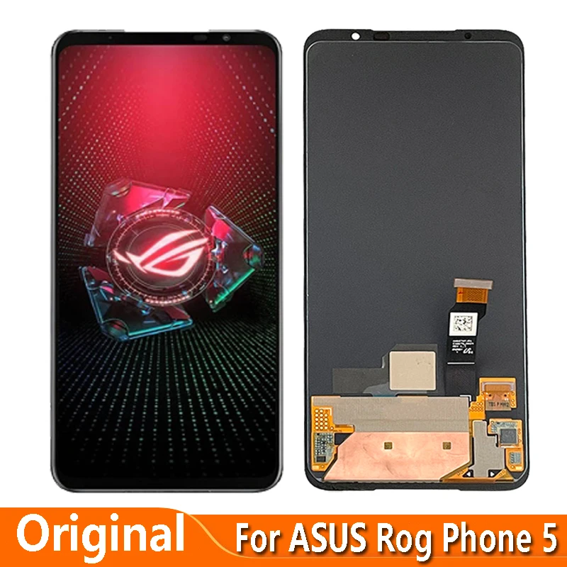 Pantalla LCD AMOLED Original de 144HZ para m&oacute;vil, montaje de digitalizador t&aacute;ctil, 6,78 pulgadas, para Asus ROG Phone 5, ZS673KS, I005DA, I005DB-0