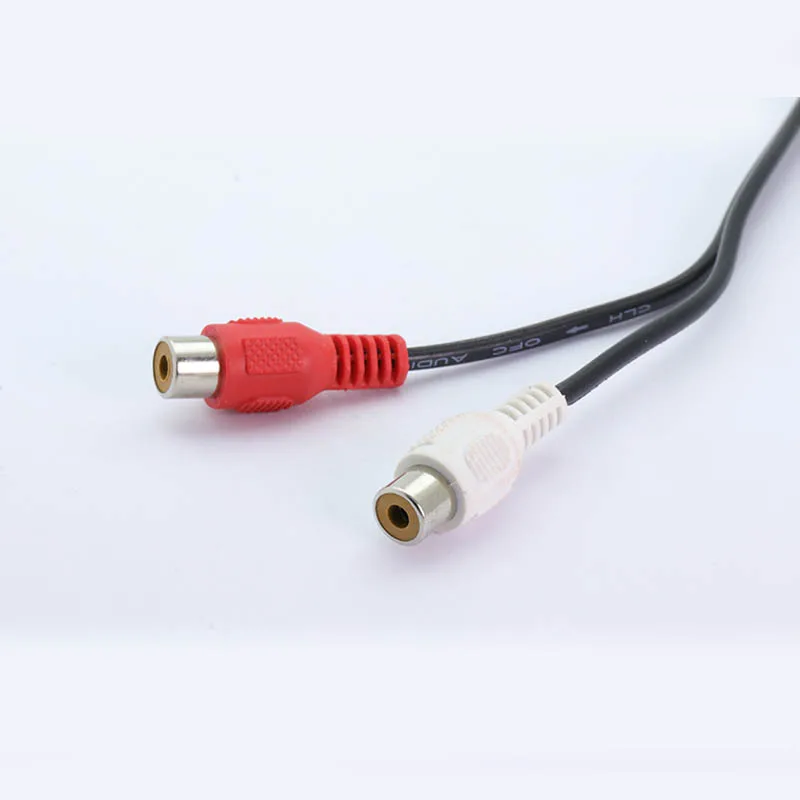 

100pcs/lot 3.5mm Male Plug to 2 RCA Female Jack Adapter Cable Mini Stereo Headphone Y Cable 3.5mm to RCA AUX Audio Cable