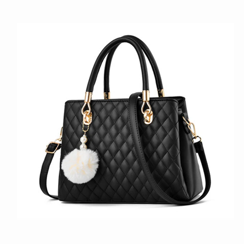 

Классическая женская сумка из искусственной кожи в клетку с бриллиантами, водонепроницаемая многофункциональная сумка-мессенджер, модная ...