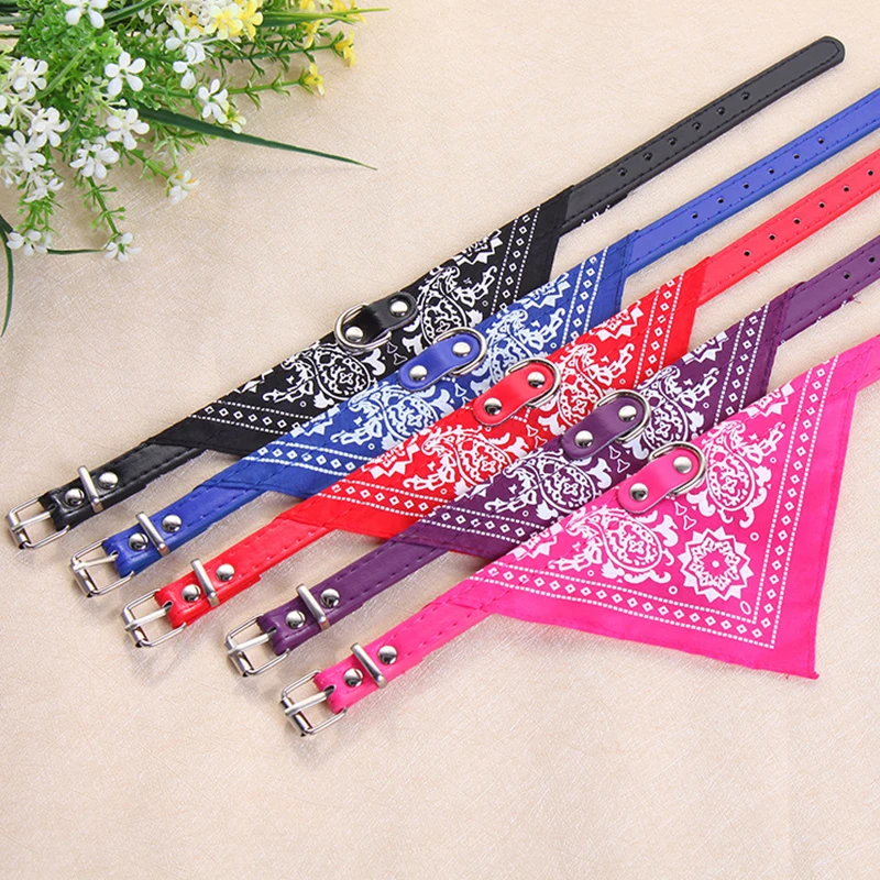 Регулируемый принт нагрудники Собака Pet шейный платок шарф воротник треугольник