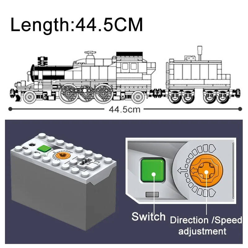 

848 Pcs Bricks Electric Motor Train City Car Model Building Blocks Boy Birthday Christmas Gift Kids Toys For Children