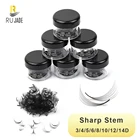 Готовые объемные ресницы Sharp с узким стержнем, 3D4D5D6D7D8D, тонкие заостренные ресницы, русский объем, ресницы