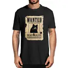 2021 Новая модная мягкая мужская и женская футболка Schrodinger Cat Wanted Dead Or Alive, 1682