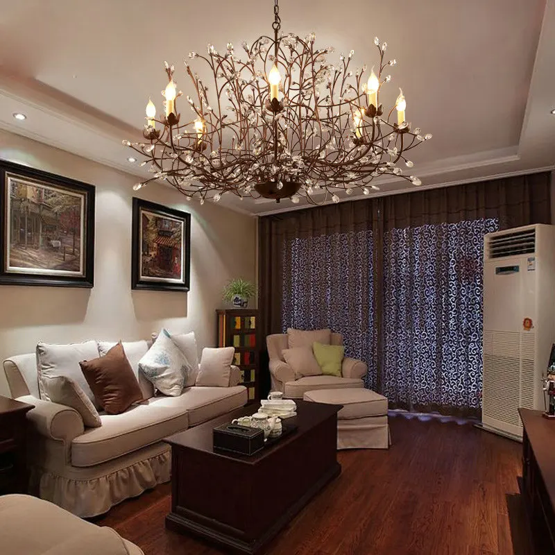 Современная Скандинавская хрустальная люстра деревенская Люстра для столовой