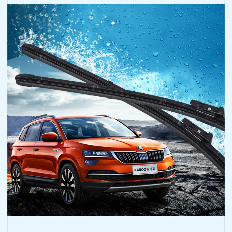 Lsrtw2017 резиновый автомобильный передний и задний стеклоочиститель для Skoda Kodiaq Karoq салонные молдинги аксессуары