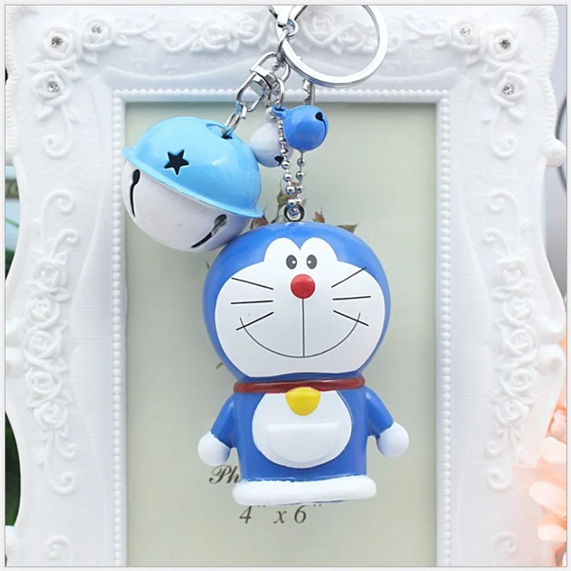 Милая мультяшная экшн-игрушка Figur doraemon кошка кукла маленькая подвеска маленький колокольчик женская сумка автомобильный брелок для ключей креативные подарки на день Святого Валентина - Цвет: 9