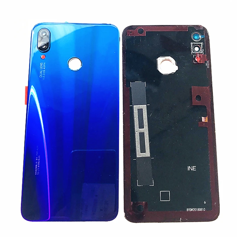 Оригинальная задняя крышка для huawei Nova 3i+ стеклянный объектив для камеры для huawei P Smart+ задняя крышка для батареи, запасные части