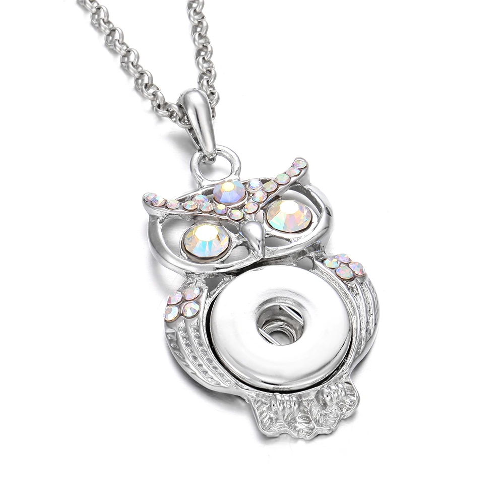 Новое ожерелье с кнопкой 18 мм 20 кнопки ювелирные изделия стразы цветок круглый