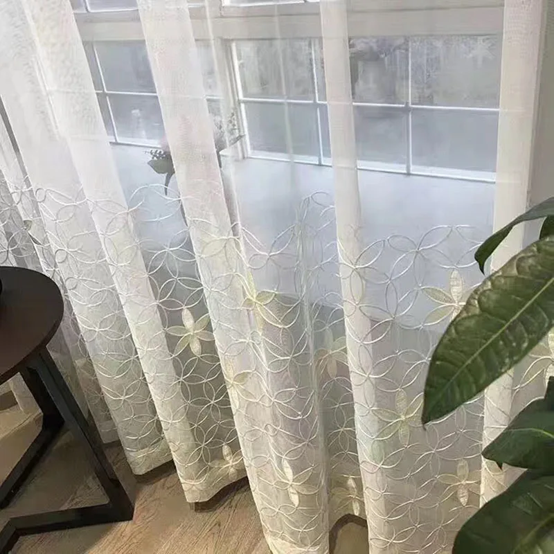 Высококачественные занавески из тюля с вышивкой 3d для спальни гостиной | Дом и