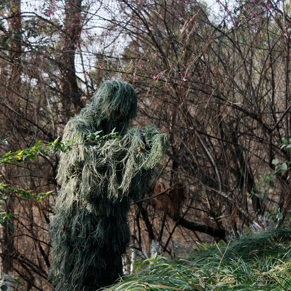 Камуфляжная охотничья одежда PUBG куртка ghillie Костюмы Маска Bionic Yowie страйкбол снайперская стрельба Roupa 3D куртка брюки для PUBG
