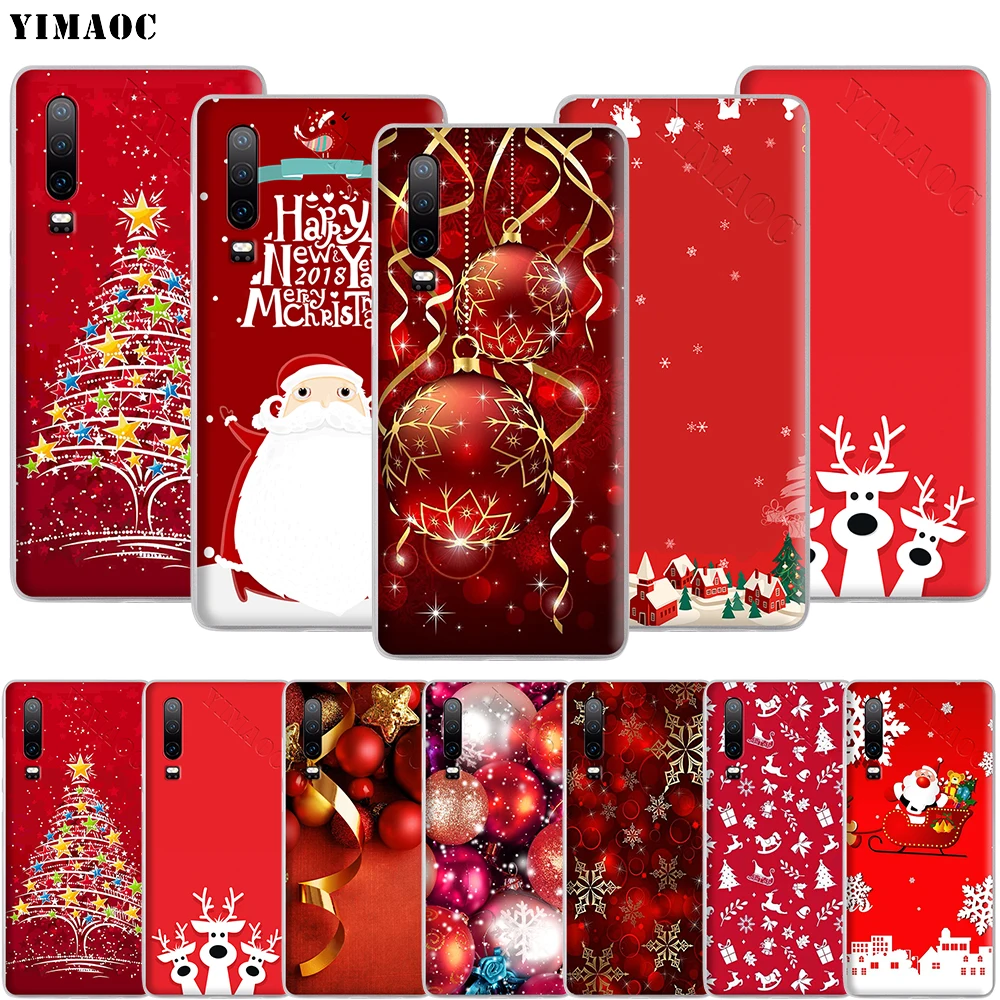 Новогодний Рождественский чехол YIMAOC для телефона Huawei Mate 30 20 10 Pro Lite Y6 Y7 Y9 Nova 2 3 3i 4 5i