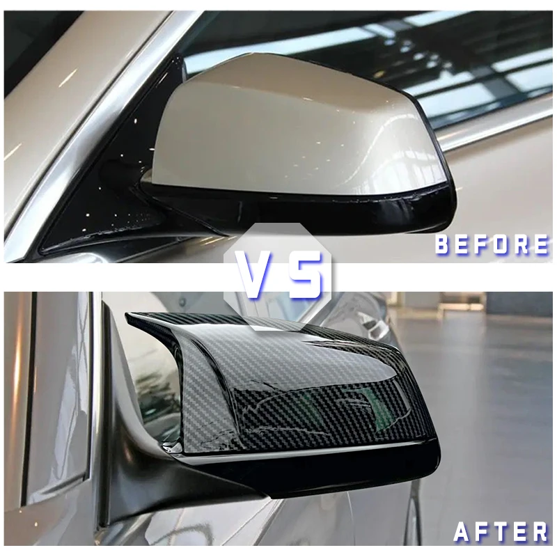 

For BMW 5 6 7 Series F10 F11 F07 Gran Turismo 2010 -2015 E63 F12 F13 F01 F02 Rear-View Caps Side Wing Mirror Cover Black Carbon