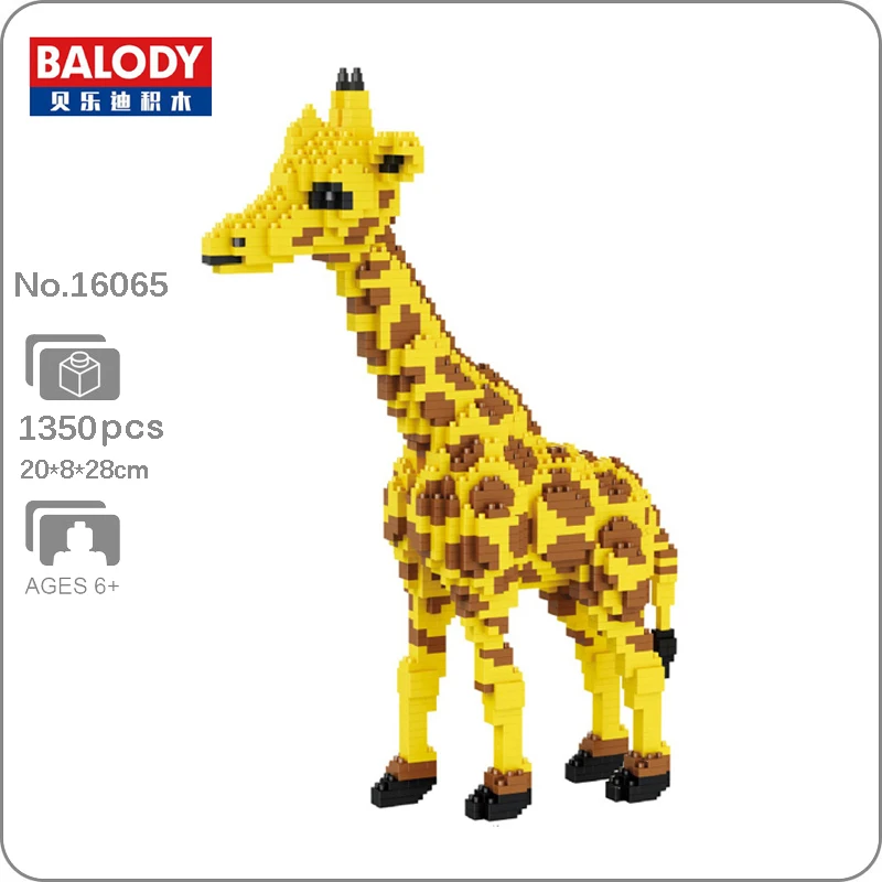 

Balody Animal World Yellow Giraffe Stand Deer 16065 3D Model Building Blocks Set Mini Diamond Bricks Toy for Boys Children Gifts