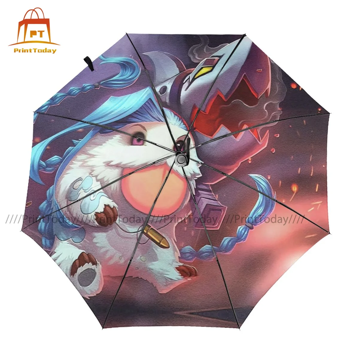 

Jinx Lol Umbrella Wind Proof Auto Umbrella Unique Design Portable Summer Umbrella