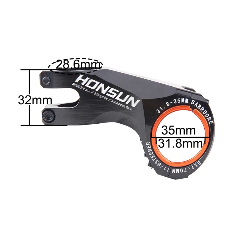 

Bike stem 31.8-35mm 70mm HONSUN CNC Ultralight MTB Road Bike Stem 17 Degree Aolly XC MTB Handlebar Stem Bike Accessories
