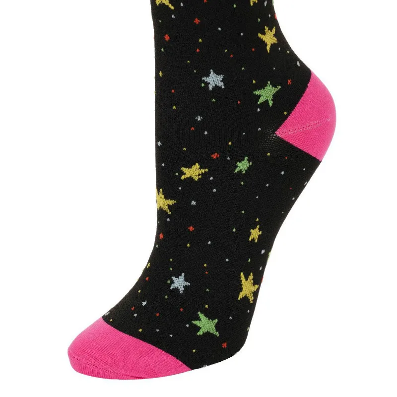 Женские компрессионные чулки Brothock длинные облегающие выше колена со звездами