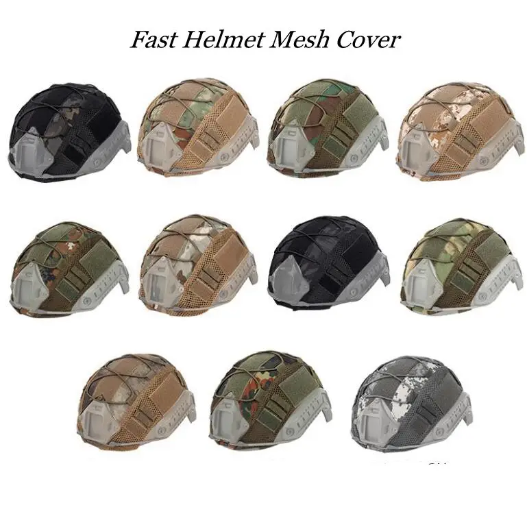 

Нейлоновый чехол для шлема для стрельбы, сетчатый портативный тактический военный камуфляжный чехол для охотничьего шлема