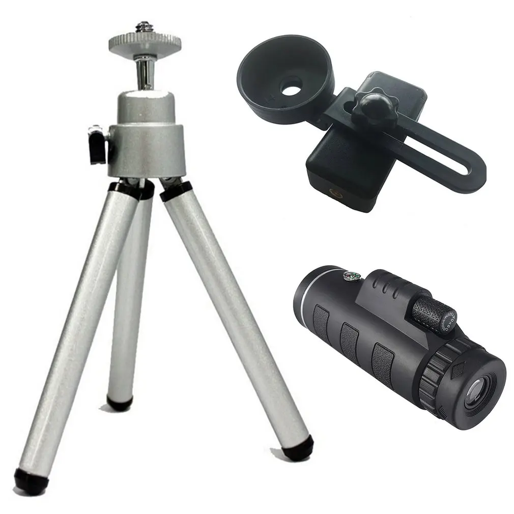 

Telescope Monocular 40x60 Zoom Monocular Binoculars Clear Weak Night Vision Telescope With Smart Phone Holder For Camping