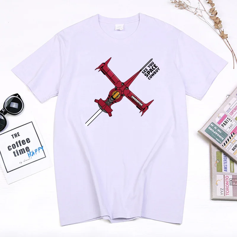 

Childhood Reminiscence Anime Cowboy Bebop T-shirt See You Space Cowboy Printed Tops Harajuku Gothic Style Otaku Tshirt Camisetas