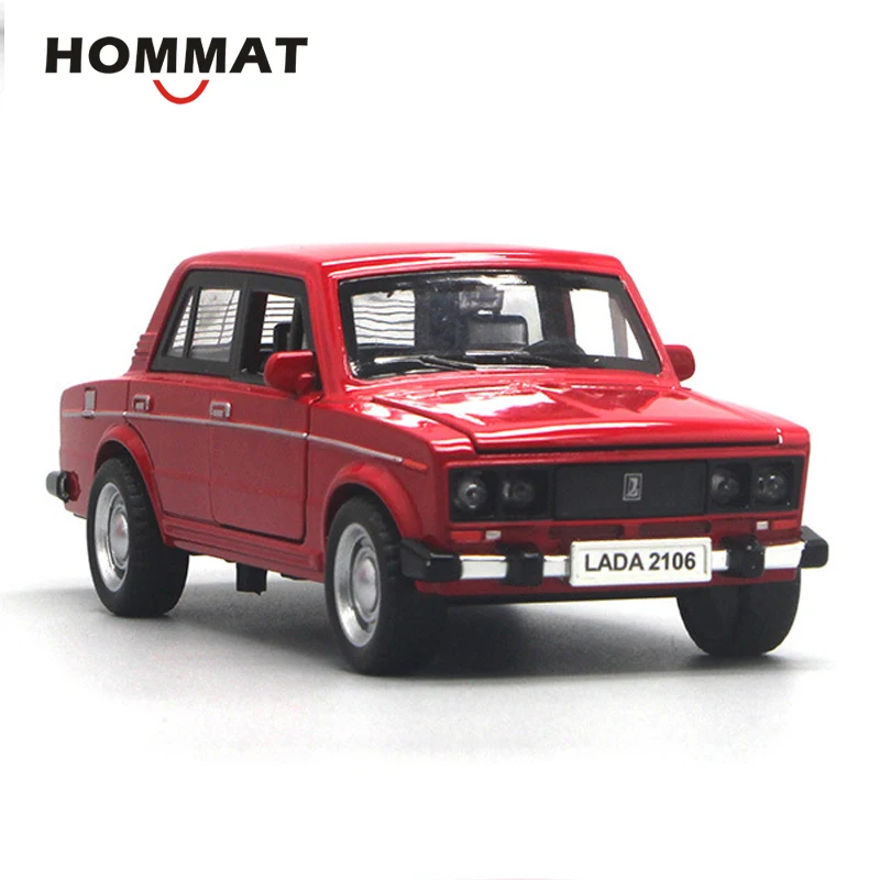 Hommate 1:32 Масштаб классический ВАЗ Лада 2106 модель автомобиля игрушка сплав металл литая модель игрушечного автомобиля дети подарки автомобили игрушки для детей красный
