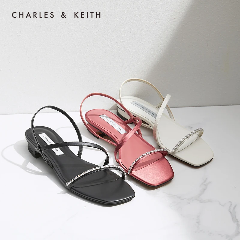 

CHARLES＆KEITHНовинка на летом 2021 CK1-70380861 Женские босоножки на низком каблуке с открытым носком