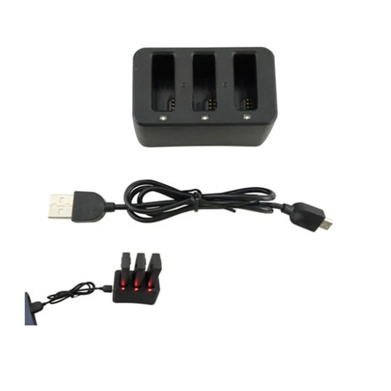 

3 in 1 Charger for TELLO Four-axis Aircraft Lithium Battery Charger Black