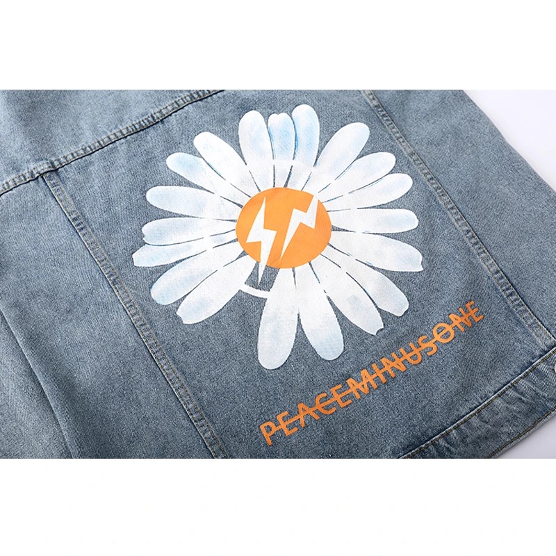 

Peaceminusone Jackets Men Women 1: 1 PEACEMINUSONE Chrysanthemum Coats High Quality Embroidery PEACEMINUSONE Jacket