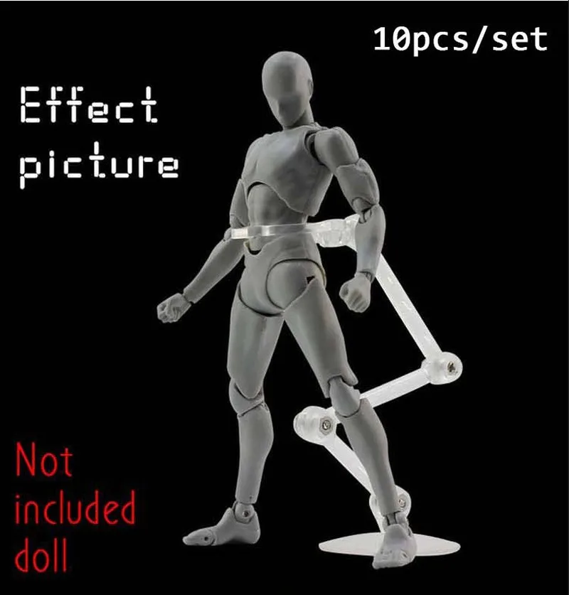 10 pcs doll stands figure display bracket action base for 1144 shf saint sic robot model effect stage act suit free global shipping