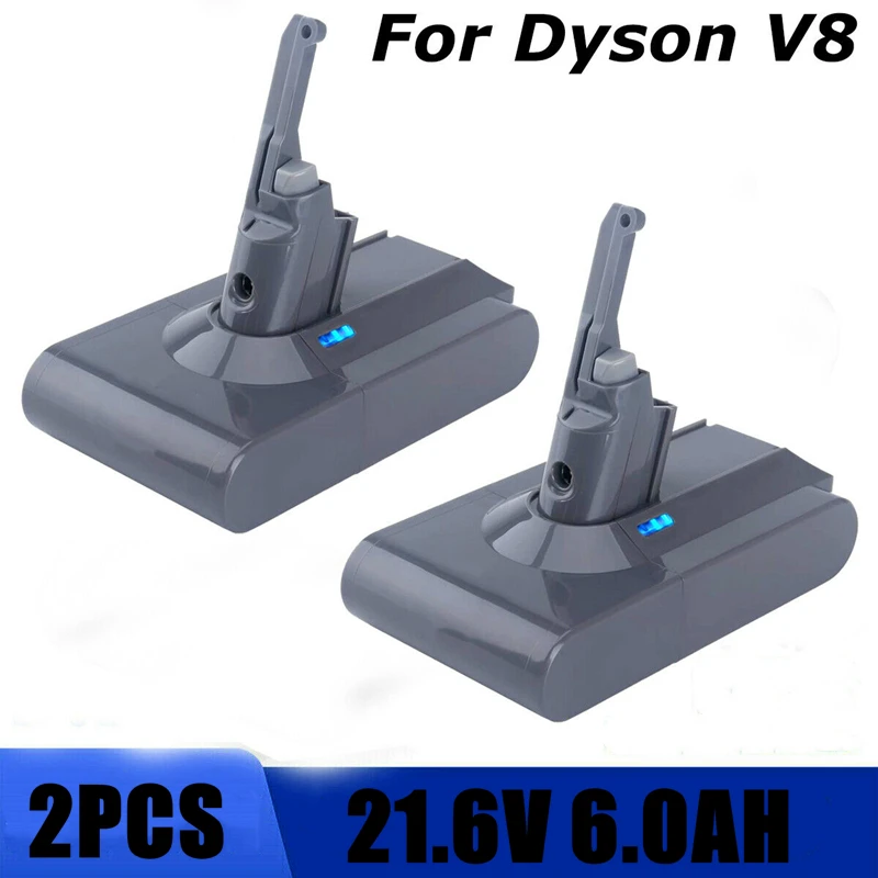 

2 упаковки, Сменный аккумулятор для Dyson V8, 21,6 в, 6000 мАч