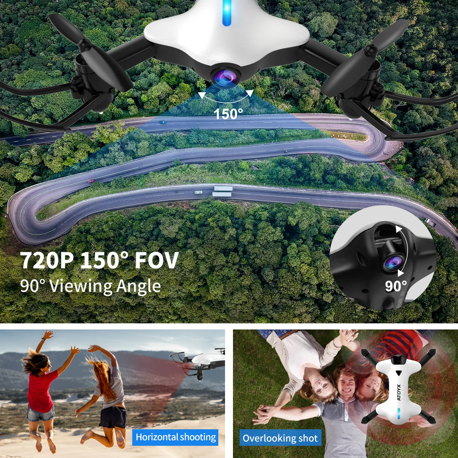 720 P FPV wifi мини камера Дрон с HD камерой Дистанционное управление вертолет