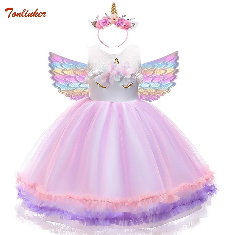 Платье принцессы для девочек темно синий воротник кружева сеточная подкладка