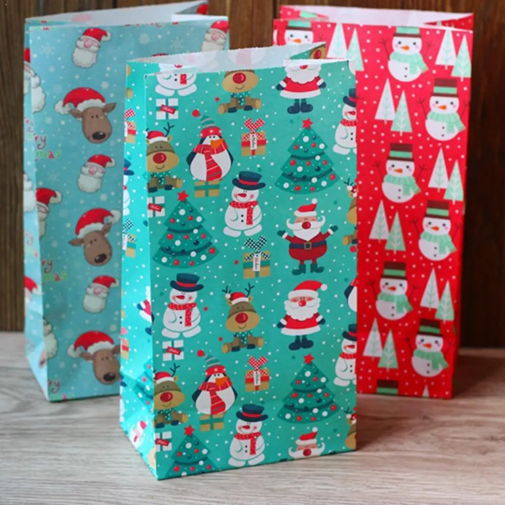 Рождественская еда печенья бумажный мешок для DIY подарочные упаковочные коробки