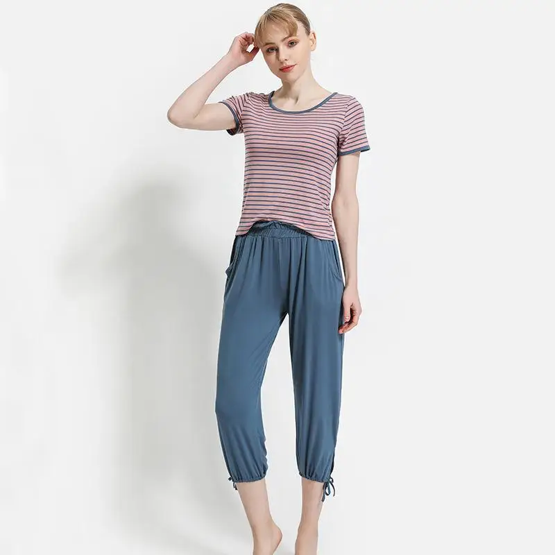 

2pcs Night Set Sleeping Suit Nightwear Women Loungewear 21-377