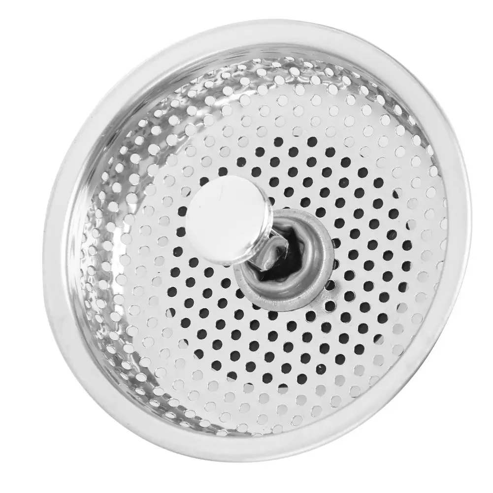 1PCS Stainless Steel Mesh Bathroom Basin Sink Drain Stopper Filter Basket Kitchen Waste Strainer Disposer Plug Clean Tool |