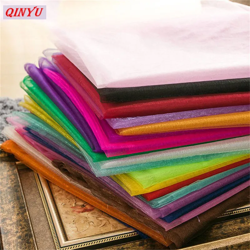 48 см * 10 м органза тюль в рулонах для свадьбы украшение вечерние марлевые элементы