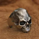 LINSION Cupronickel мужское кольцо с черепом байкерское Рок Панк ювелирные изделия CP100 США Размер 7  15